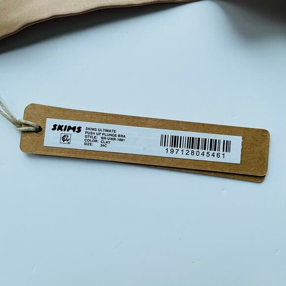 Skims Ultimate Push Up Plunge Bra Clay Size 34C - Picture 8 of 8